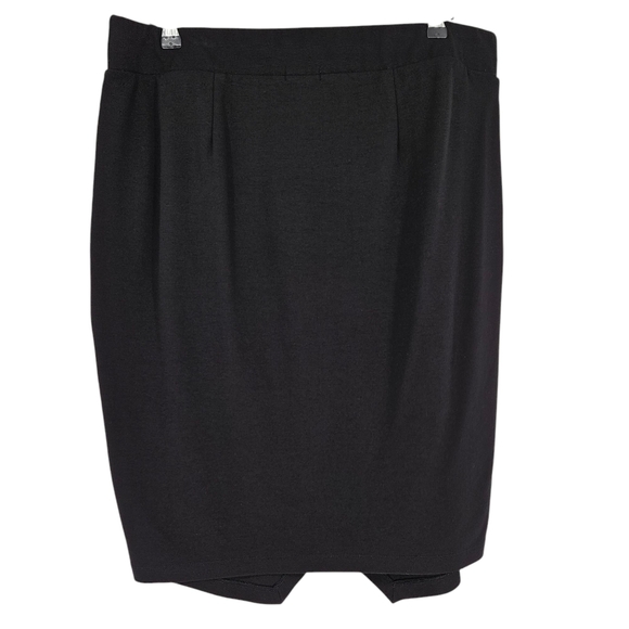 Torrid Straight Pencil Skirt Black Pull On Stretch Waist Ponte Knit 2 2X - Picture 2 of 5